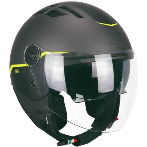 Casco Jet CGM 116A AIR BICO Grafite Giallo fluo opaco