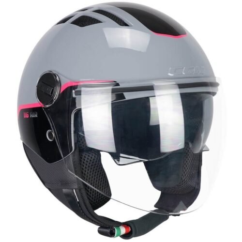 Casco Jet CGM 116A AIR BICO grigio fucsia fluo gloss