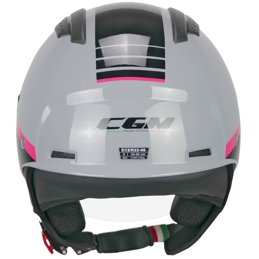 Casco Jet CGM 116A AIR BICO grigio fucsia fluo gloss - immagine 3