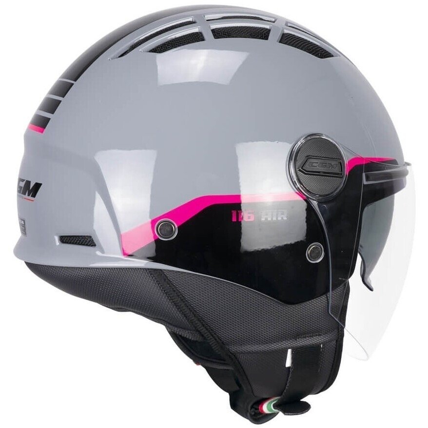Casco Jet CGM 116A AIR BICO grigio fucsia fluo gloss - immagine 4