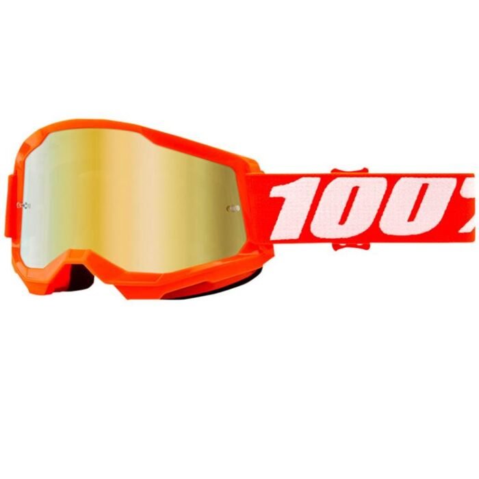 Maschera 100% Strata 2 Lente a specchio orange