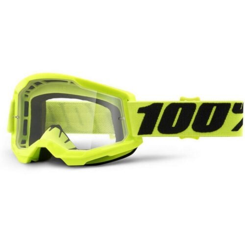 Maschera 100% Strata 2 Lente Trasparente giallo fluo