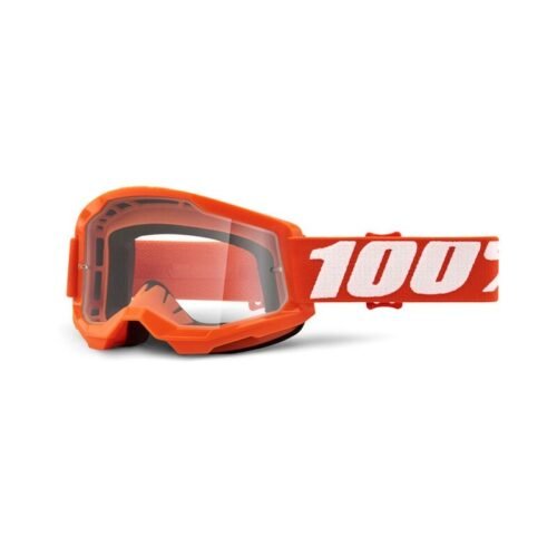 Maschera 100% Strata 2 Lente Trasparente arancio fluo