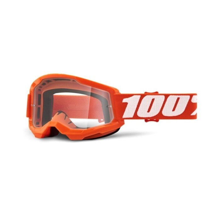 Maschera 100% Strata 2 Lente Trasparente arancio fluo