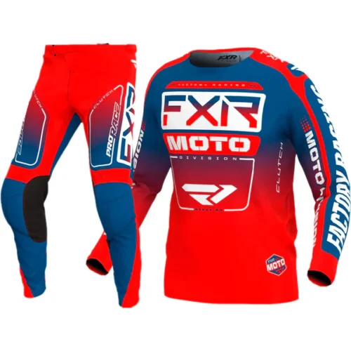 COMPLETO MAGLIA + PANTALONE FXR CLUTCH SLATE/RED