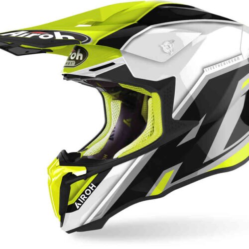 CASCO AIROH TWIST 2.0 SHAKEN YELLOW GLOSS