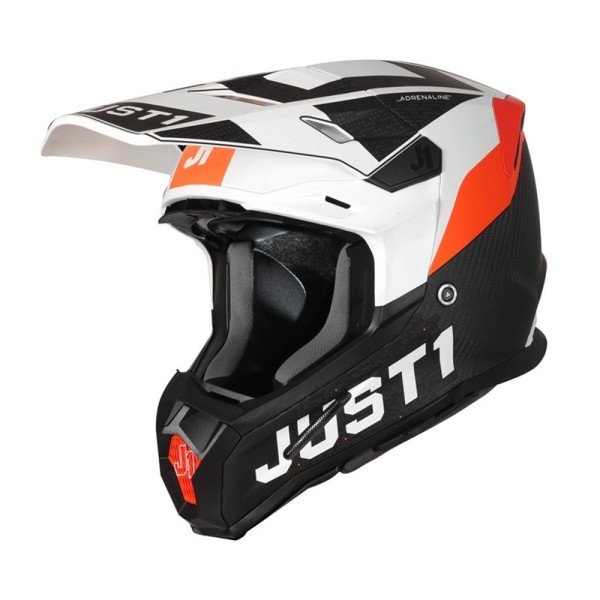 Casco Just1 J22 Carbon 3K Adrenaline arancione bianco - immagine 2