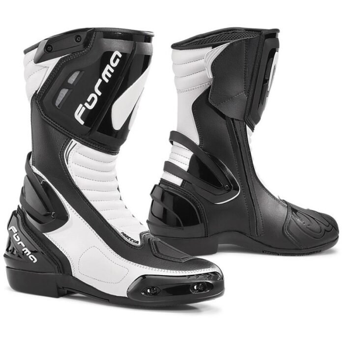 Stivali Moto Racing Forma FRECCIA Nero Bianco