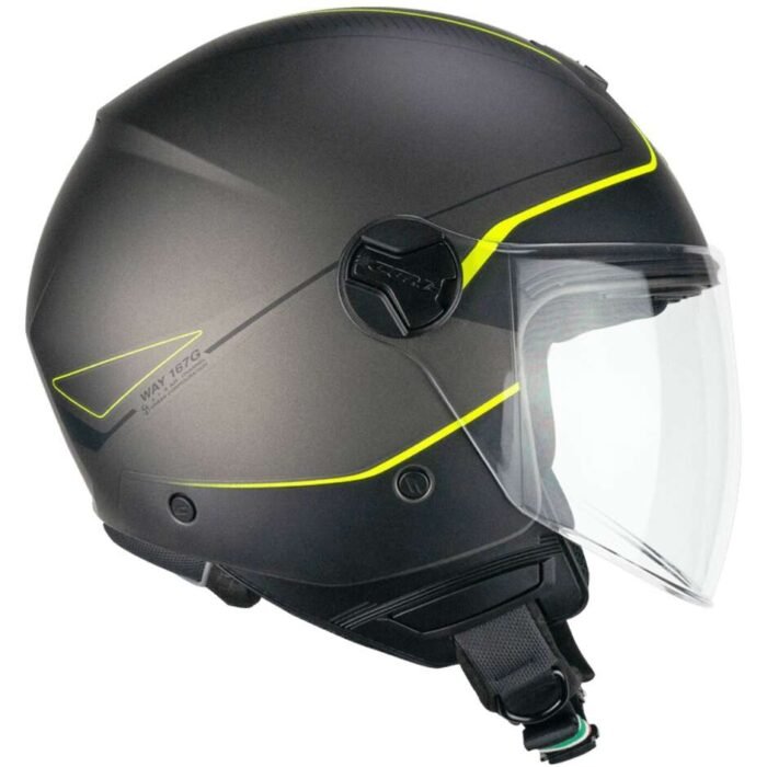 Casco Jet CGM 167G FLO WAY Antracite Giallo - Visiera Lunga