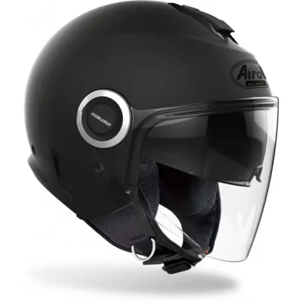 casco moto jet airoh nero matt