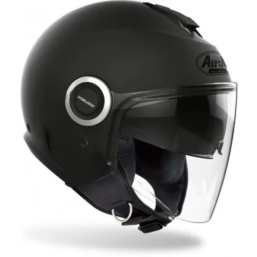 casco moto jet airoh nero matt