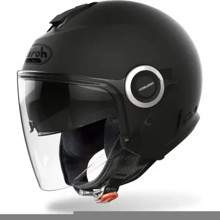 casco moto jet airoh nero matt