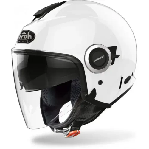 casco jet airoh helios bianco lucido