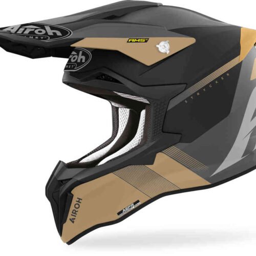 casco airoh strycker black glod matt