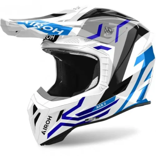 CASCO MOTO OFF ROAD AIROH Aviator Ace 2 Ground Blu Gloss
