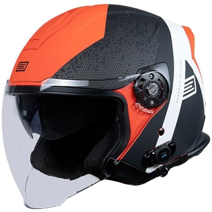 Casco Moto + Bluetooth Origine demi-jet Palio 2.0 Hyper Nero Rosso