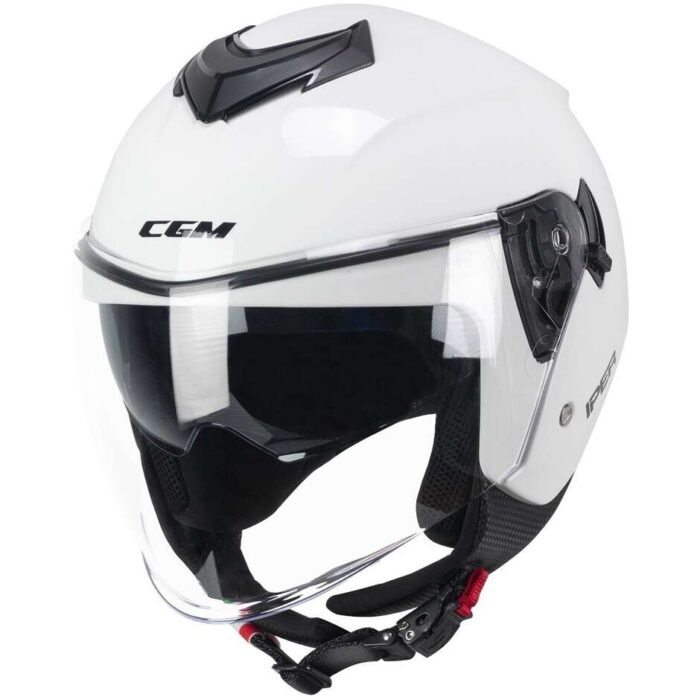 Casco Moto Jet CGM 126A IPER MONO Bianco Lucido