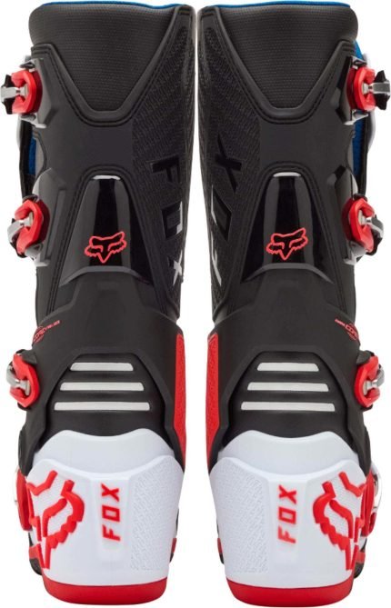 STIVALI MOTO CROSS ENDURO FOX NERO E BIANCO ROSSO