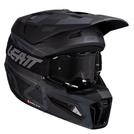 casco moto leatt con maschera