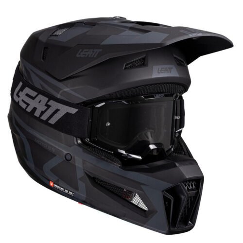 casco moto leatt con maschera