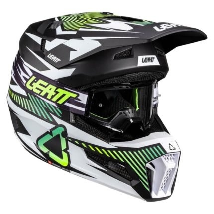 casco moto + mascherina leatt