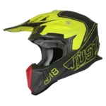 Casco Moto Cross Enduro Just1 j18 vertigo giallo grigio e rosso