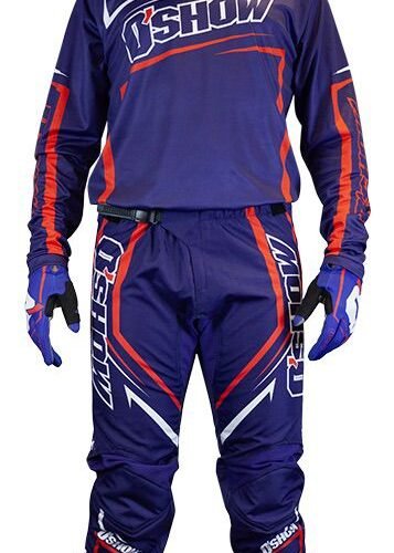 Completo Moto Cross Enduro O’Show + Guanti Blu