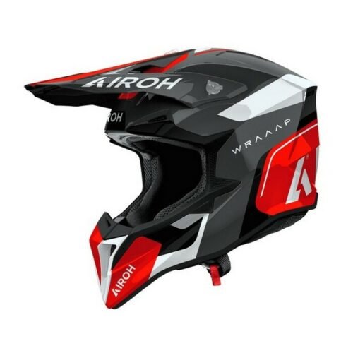 casco airoh wraap conquer red gloss