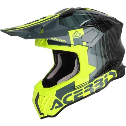 Casco Moto Cross Enduro Acerbis AIRSTRIKE-C Nero Giallo Fluo