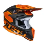 casco just1 j18 off road nero e arancione