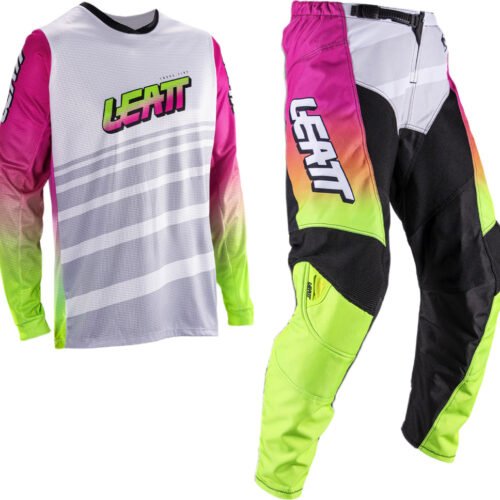 COMPLETO MOTO CROSS ENDURO LEATT MAGLIA E PANTALONE