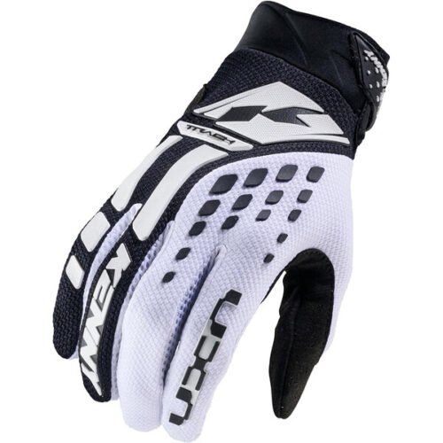 Guanti Moto Cross Enduro Kenny Track Bianco-Nero