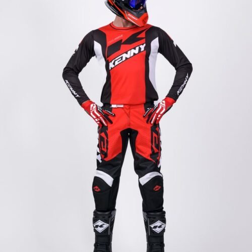 Completo Moto Cross Enduro Kenny Track Zoom Black Red