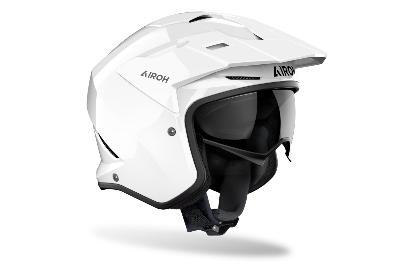 Casco Jet Airoh Kombakt Color Bianco | White Gloss - immagine 2
