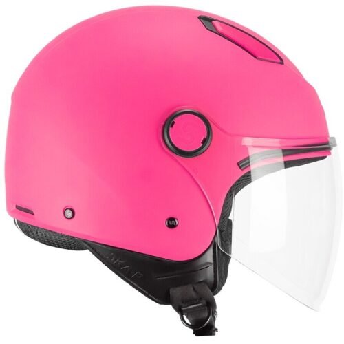 Casco Moto - Scooter Jet Ska-P LUKE MONO Rosa Fluo Opaco