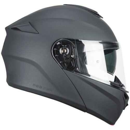Casco Moto Modulare CGM 568A BER MONO Grigio Grafite Opaco