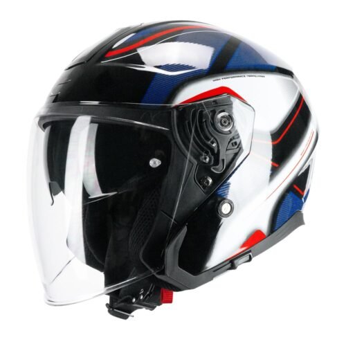 Casco Moto | Scooter Jet CGM 136G RNA SPORT Nero Rosso Blu