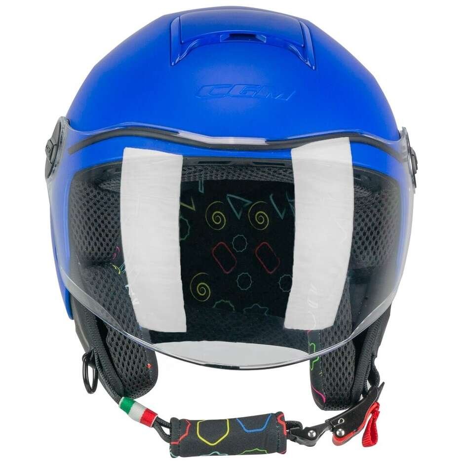 Casco Bambino Jet CGM Mini Mono Azzurro - immagine 2
