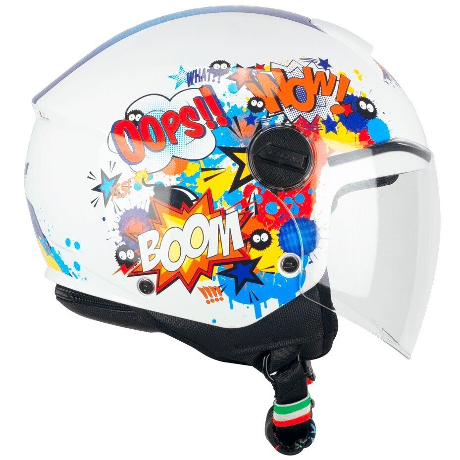 Casco Bambino Jet CGM Mini Comics Azzurro