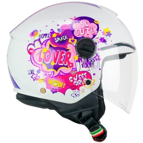 Casco Bambino Jet CGM Mini Comics Fucsia