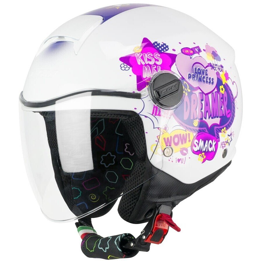Casco Bambino Jet CGM Mini Comics Fucsia - immagine 3