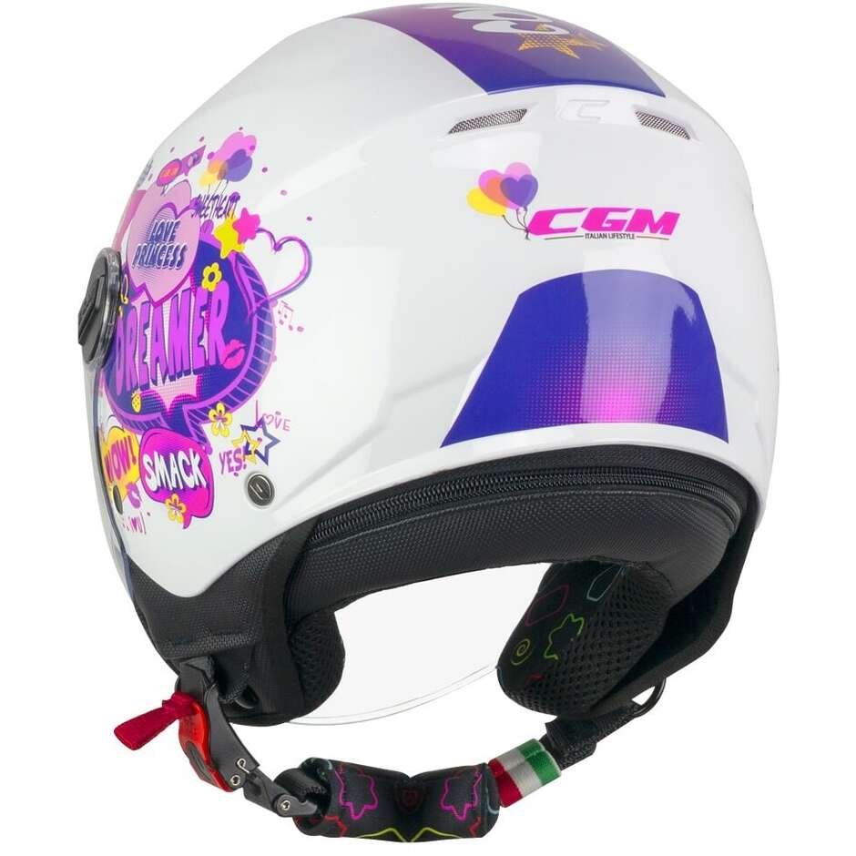 Casco Bambino Jet CGM Mini Comics Fucsia - immagine 2