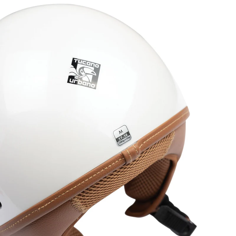 Casco Jet Scooter Tucano Urbano El'Jettin 6.0 Glossy Pearl White | Bianco Perla - immagine 2