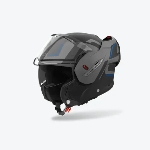 Casco Moto Modulare Reversibile AIROH Mathisse II Genius Blue Matt