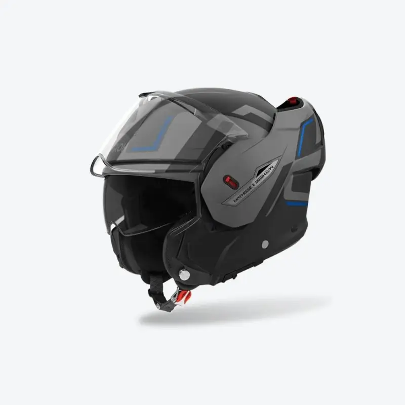 Casco Moto Modulare Reversibile AIROH Mathisse II Genius Blue Matt
