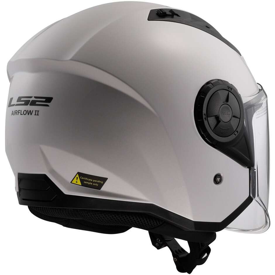 Casco Scooter Jet LS2 OF616 Airflow 2 Solid Gloss White – Bianco Lucido - immagine 4