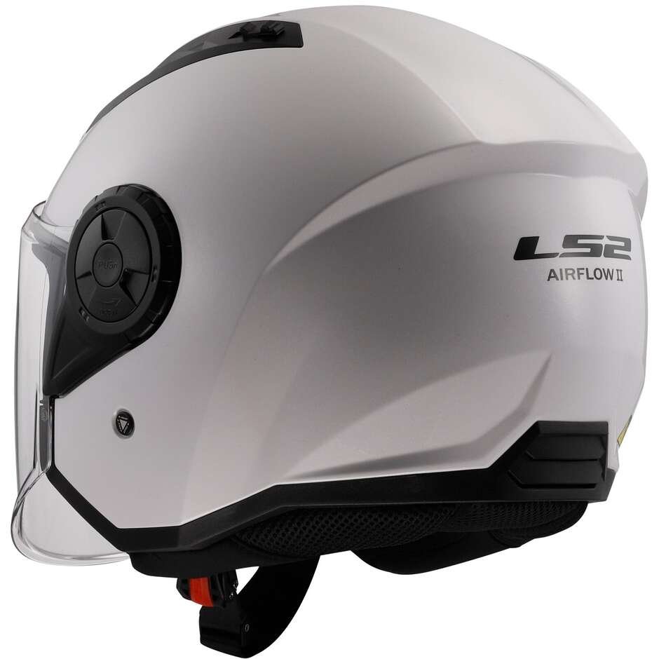 Casco Scooter Jet LS2 OF616 Airflow 2 Solid Gloss White – Bianco Lucido - immagine 3