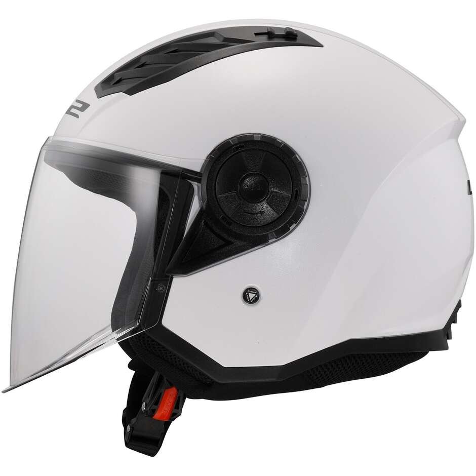 Casco Scooter Jet LS2 OF616 Airflow 2 Solid Gloss White – Bianco Lucido - immagine 2