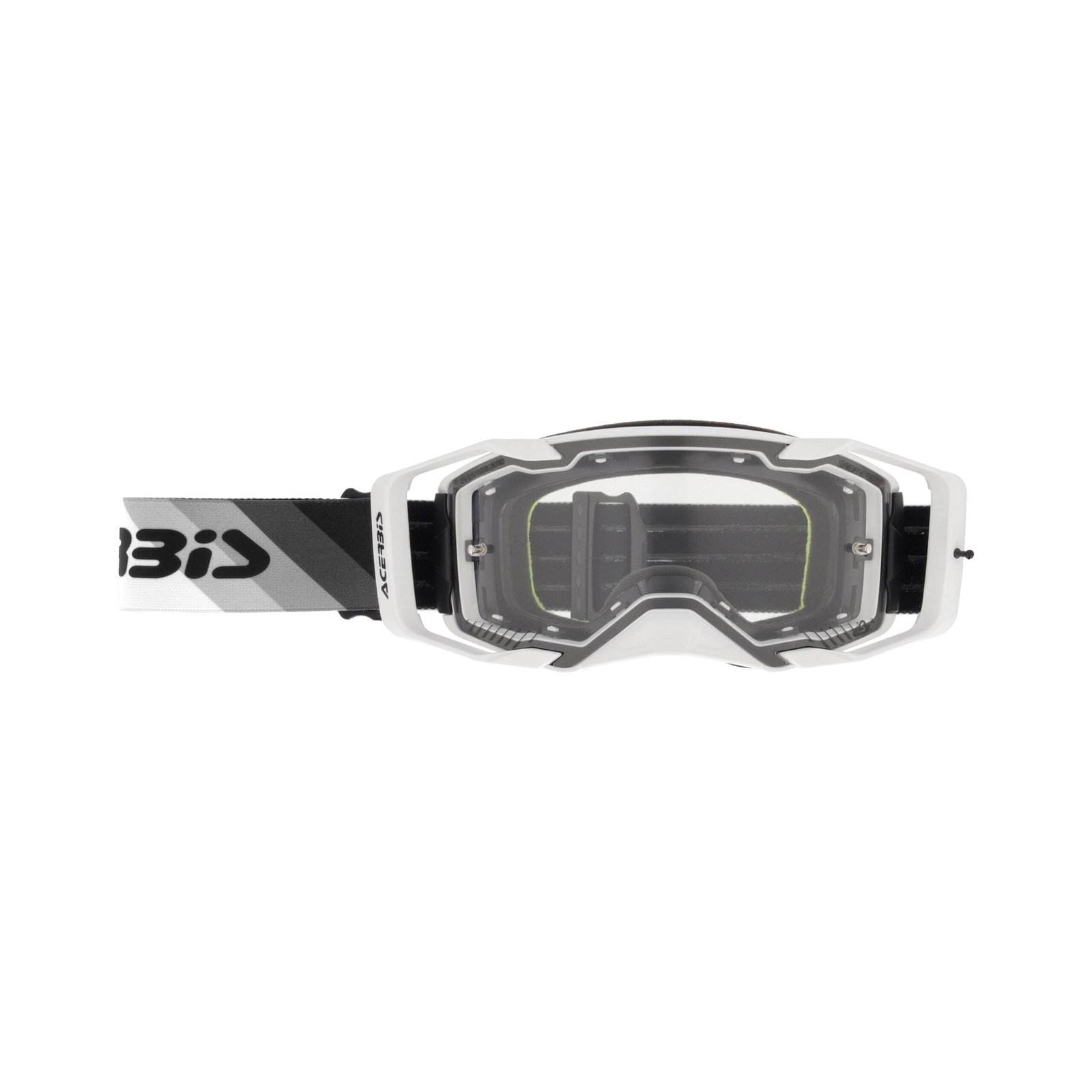 Maschera Motocross Enduro Acerbis Vortex Bianca | Lente Trasparente ( 2027 ) - immagine 2