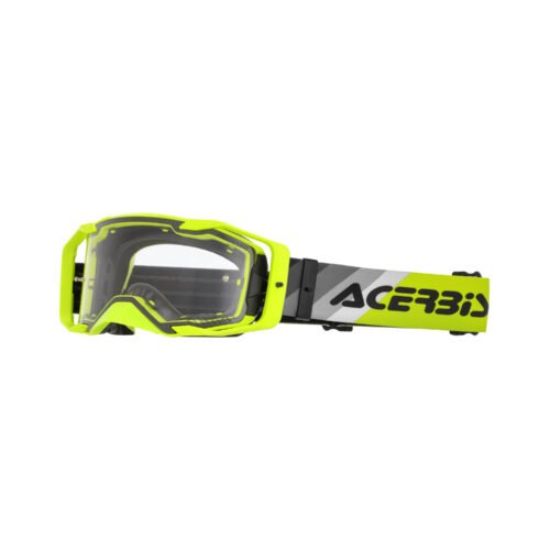 Maschera Motocross Enduro Acerbis Vortex Giallo Fluo | Lente Trasparente ( 2027 )